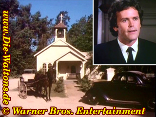 Bildmontage - Der neue Prediger und seine Kirche in Waltons Mountain