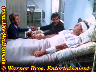 Olivia und John am Krankenbett von John Boy. Sie verbringen das Thanksgiving bei John Boy. Das Ende der Folge ist zum Heulen sch&ouml;n!